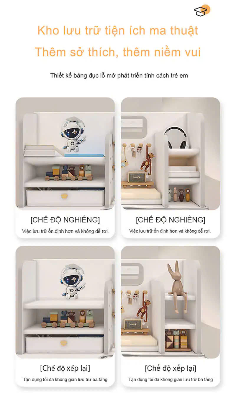 Bàn học thông minh chống gù cao cấp ST-12001