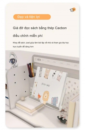 Bàn học thông minh chống gù cao cấp ST-12001